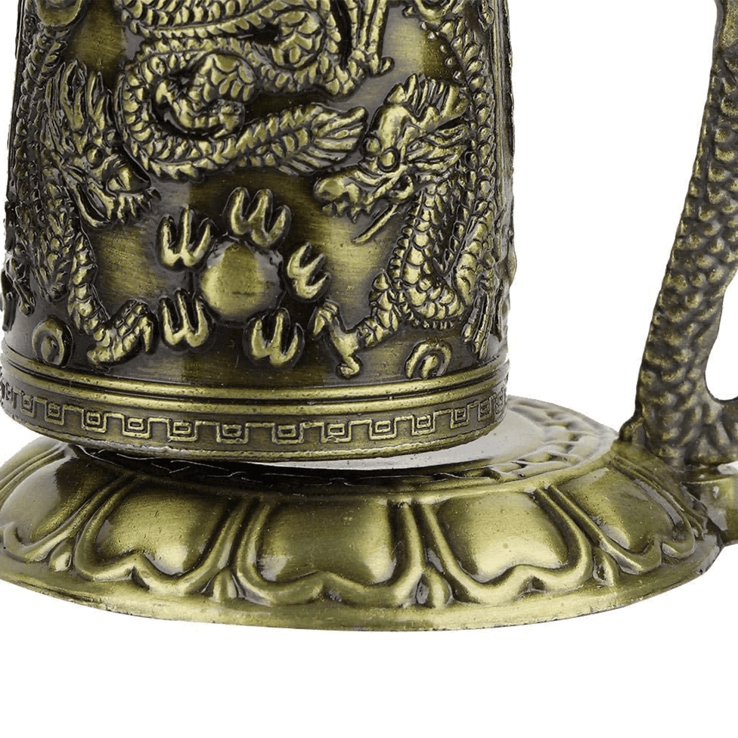 1pc, Campana de dragón de bronce antiguo - Decoración de Feng Shui china para escritorio o hogar - Campana de bloqueo de dragón tallada a mano para coleccionistas de artes y manualidades - Antiques Bazaar Ensenada