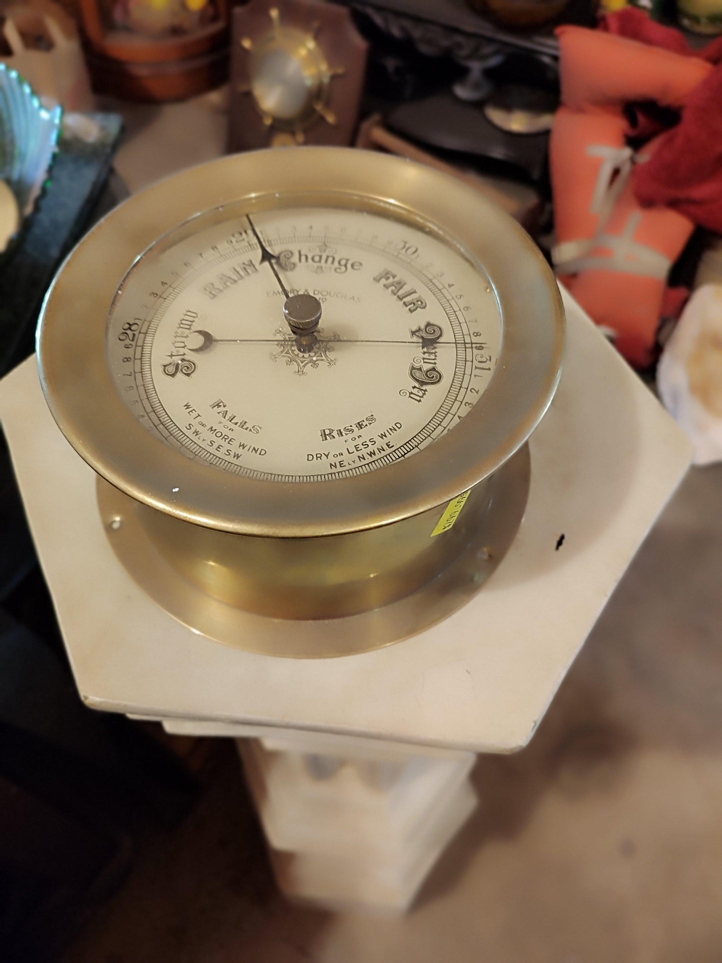 Emory & Douglas Co Nautical Brass Clock - Antiques Bazaar Ensenada