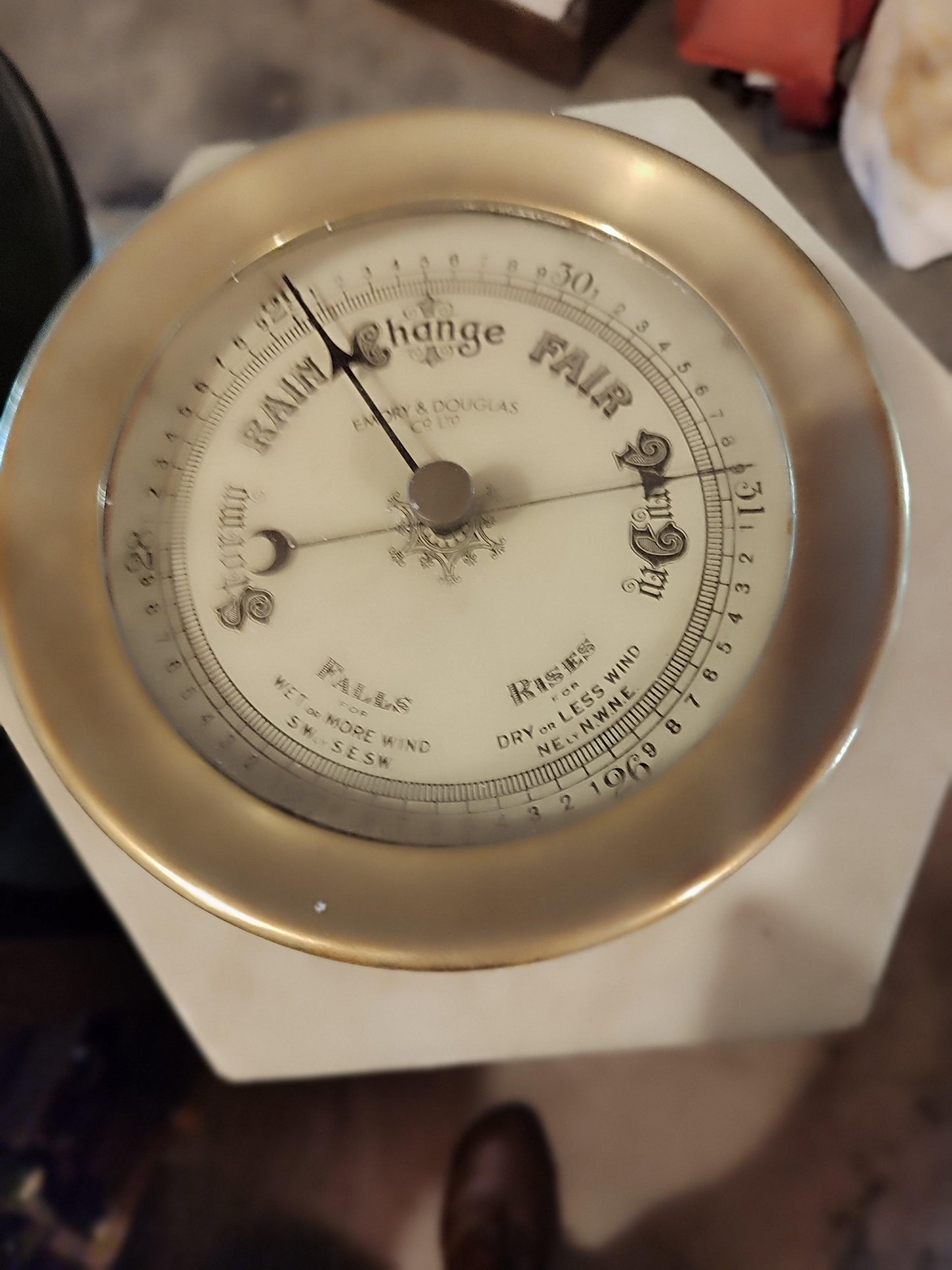 Emory & Douglas Co Nautical Brass Clock - Antiques Bazaar Ensenada