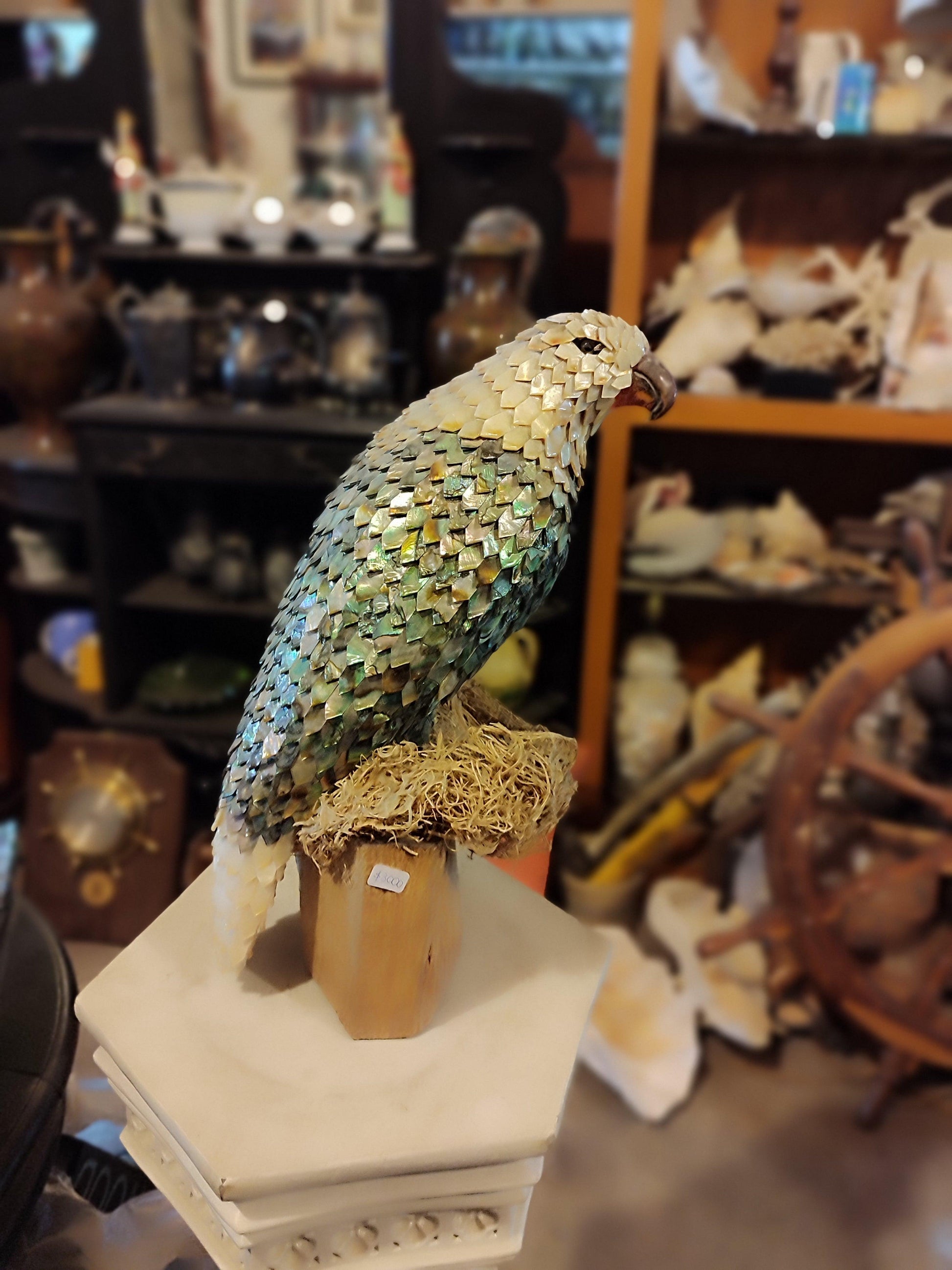 Abalone Eagle Sculpture - Antiques Bazaar Ensenada