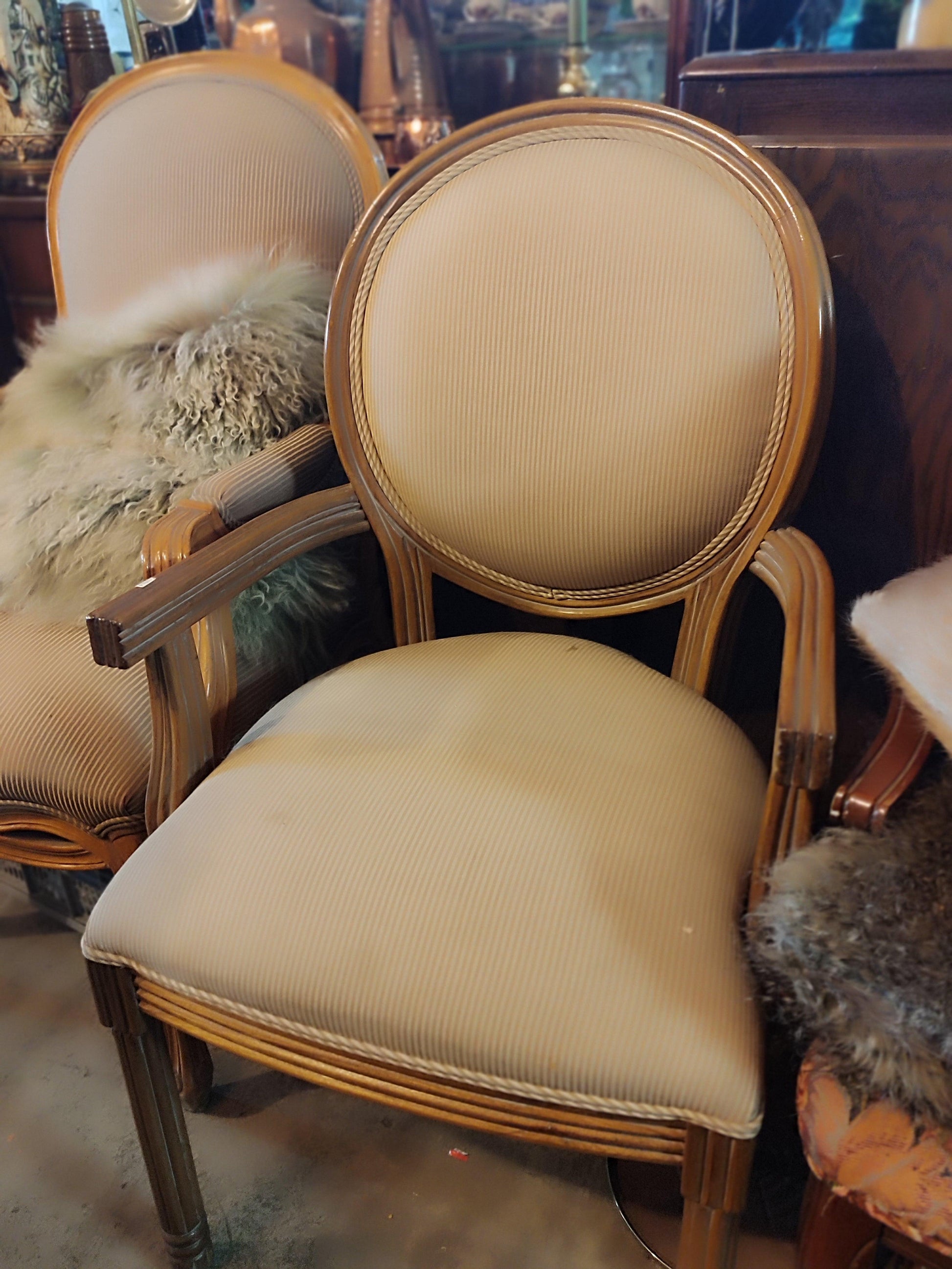 Antique Solid Wood Armchair - Antiques Bazaar Ensenada