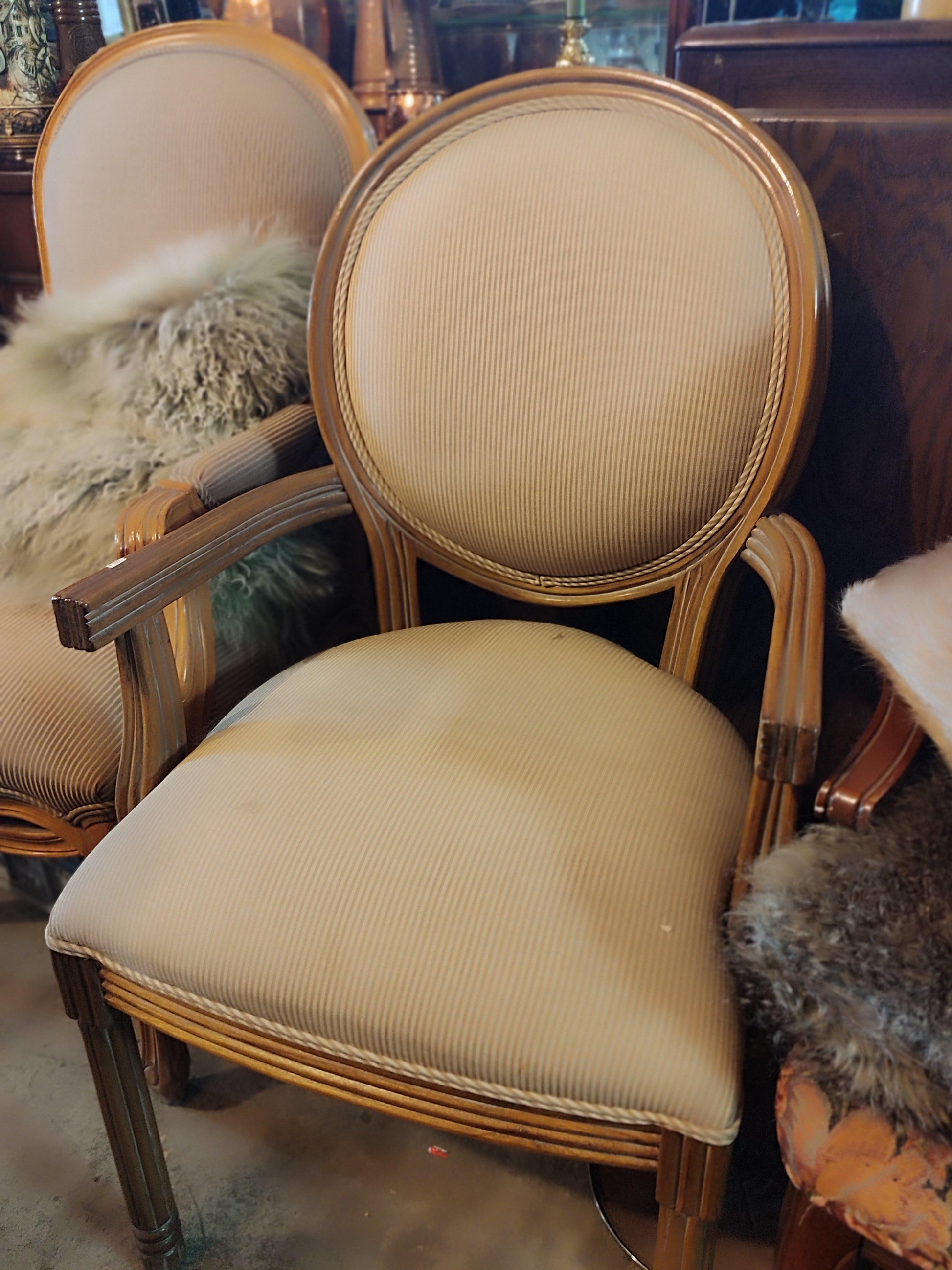 Antique Solid Wood Armchair - Antiques Bazaar Ensenada