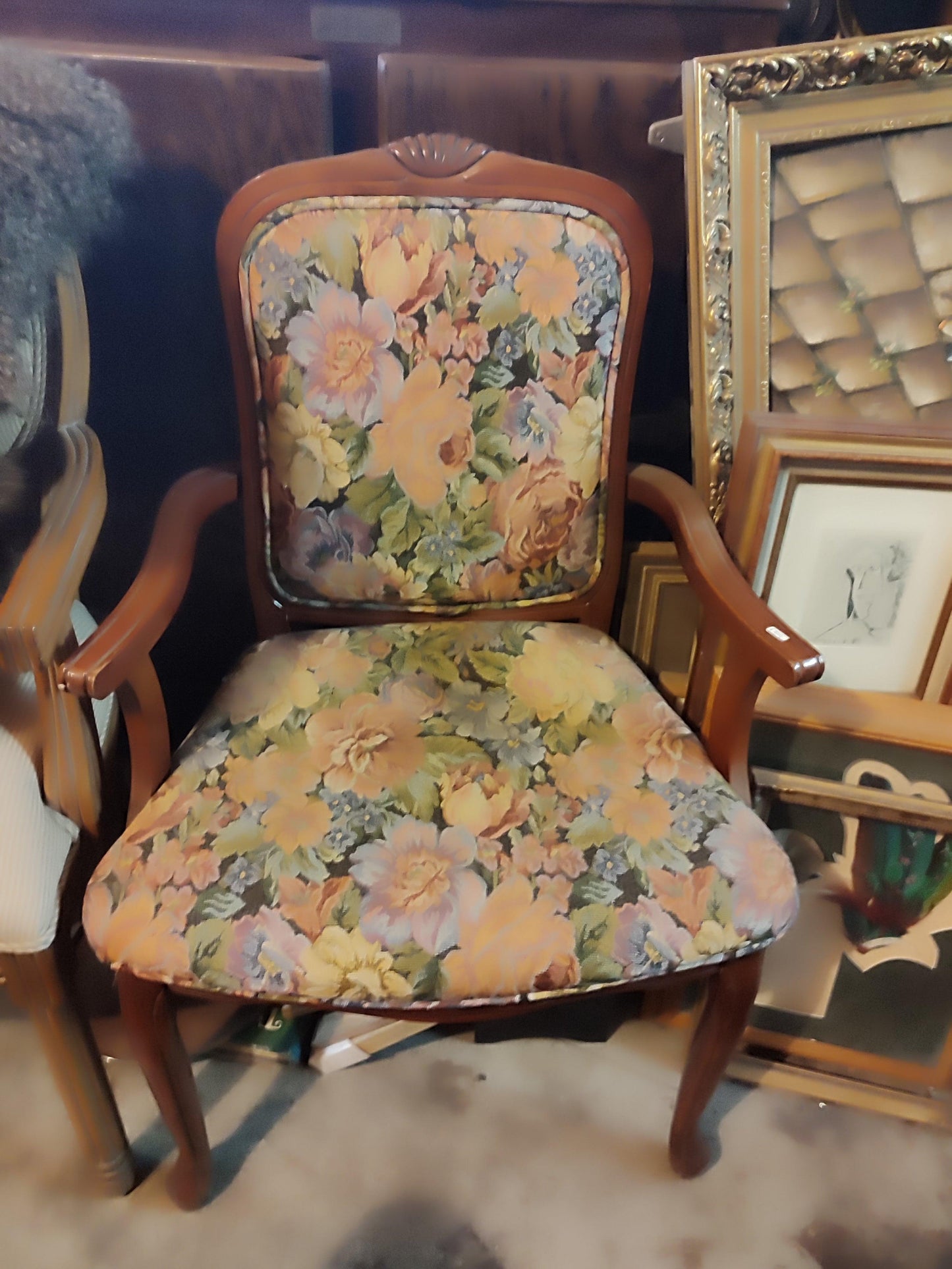 Unique Upholstered Vintage Armchair - Antiques Bazaar Ensenada