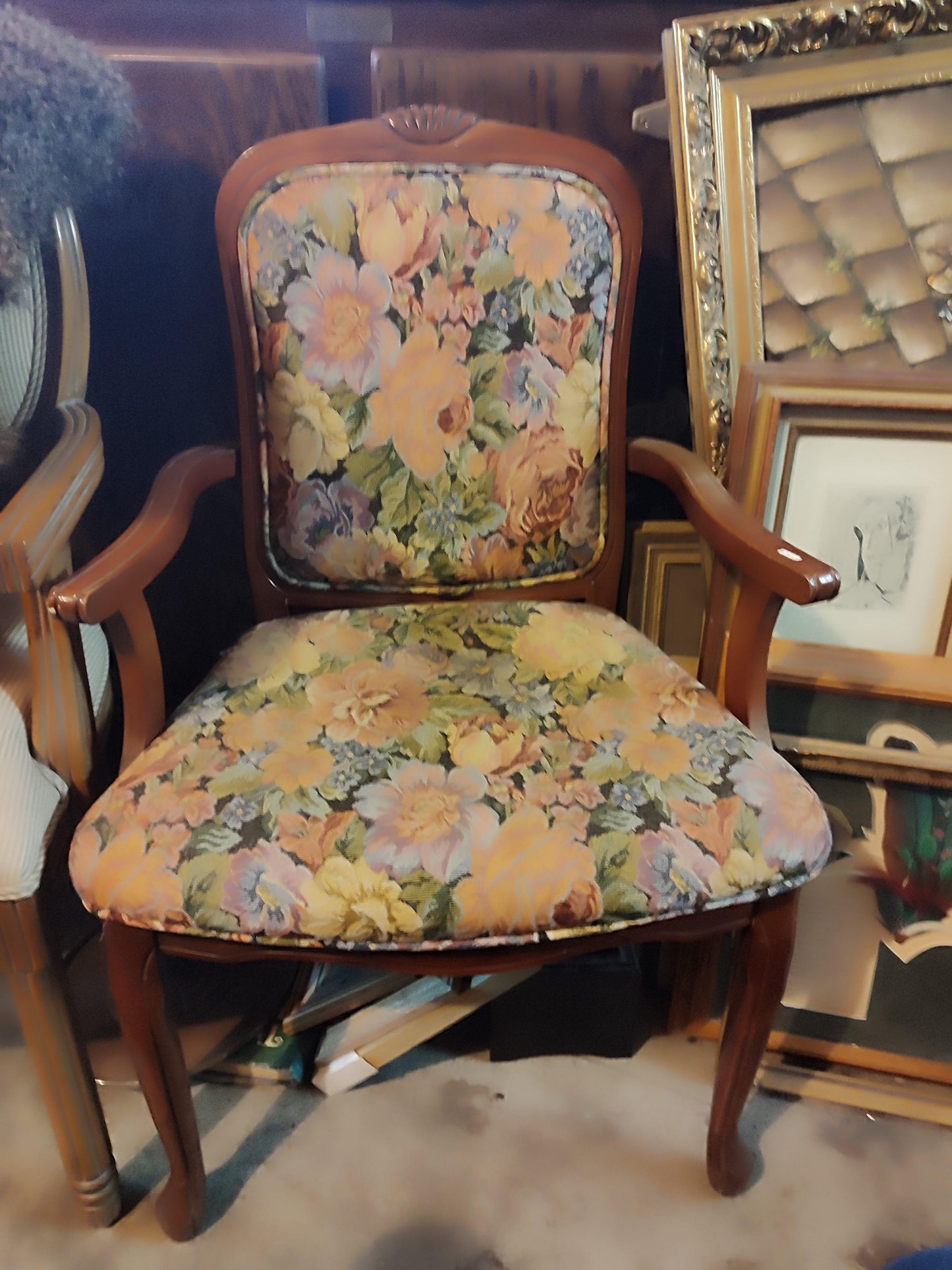 Unique Upholstered Vintage Armchair - Antiques Bazaar Ensenada