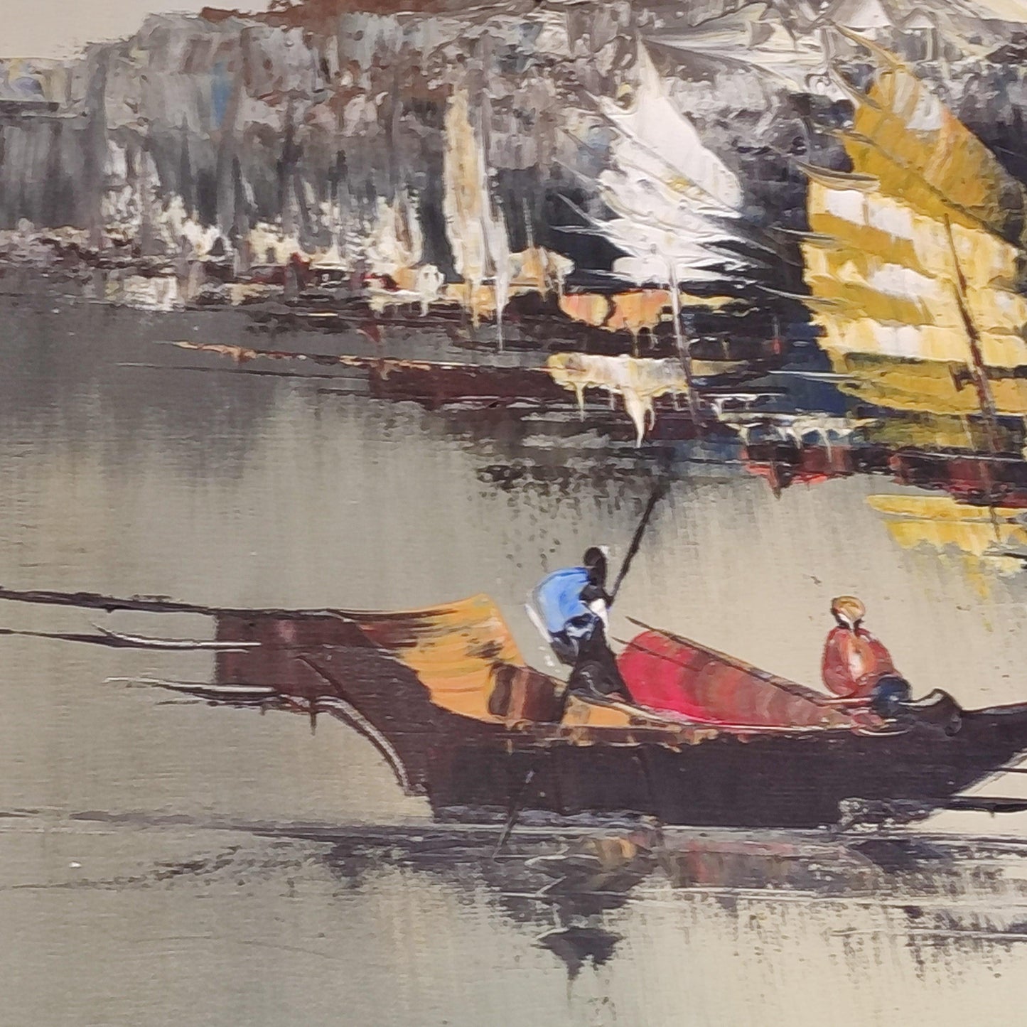 Boats saling painting - Antiques Bazaar Ensenada
