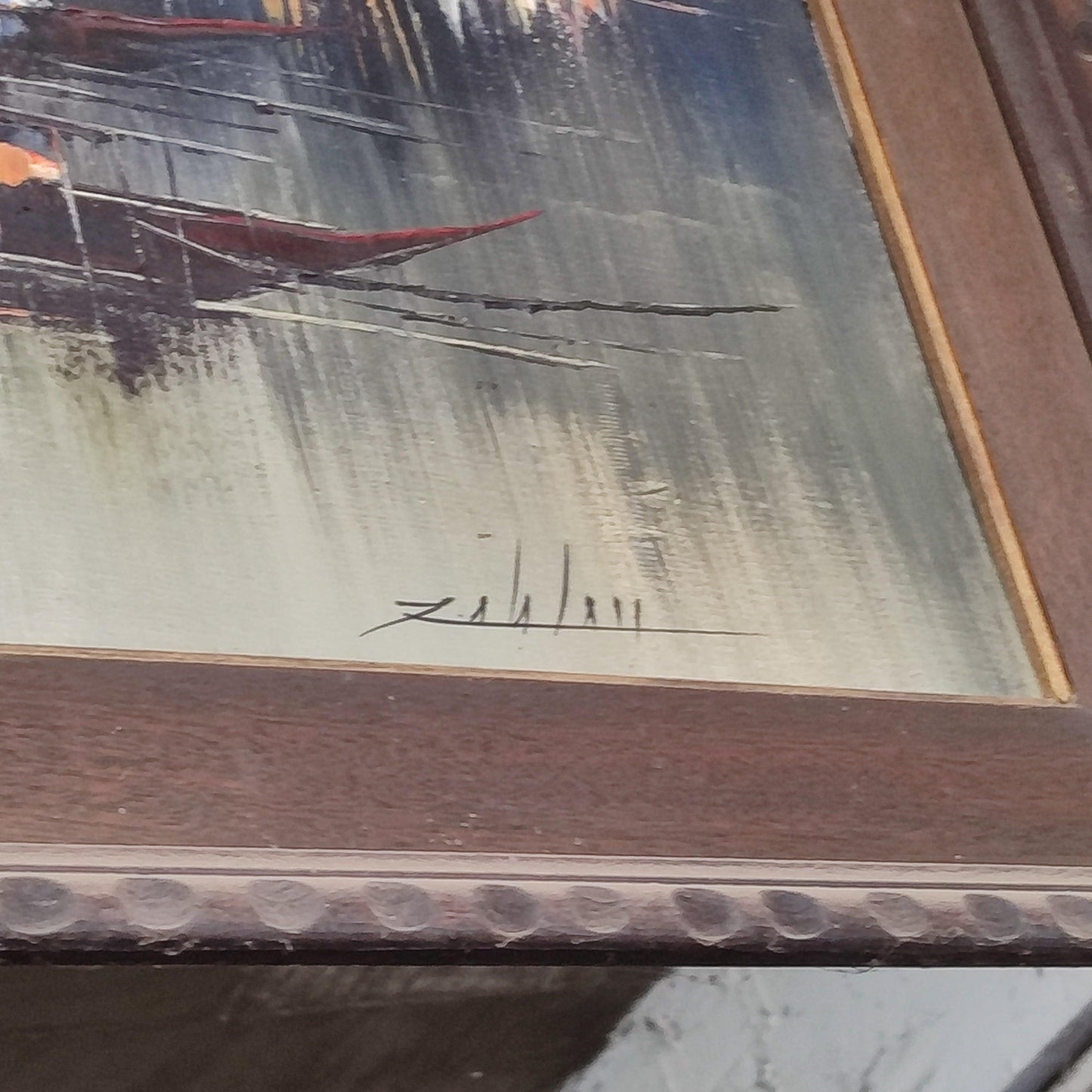 Boats saling painting - Antiques Bazaar Ensenada