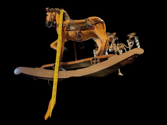 Caballo Mecedor de Madera | Juguete Vintage Artesanal y Decorativo