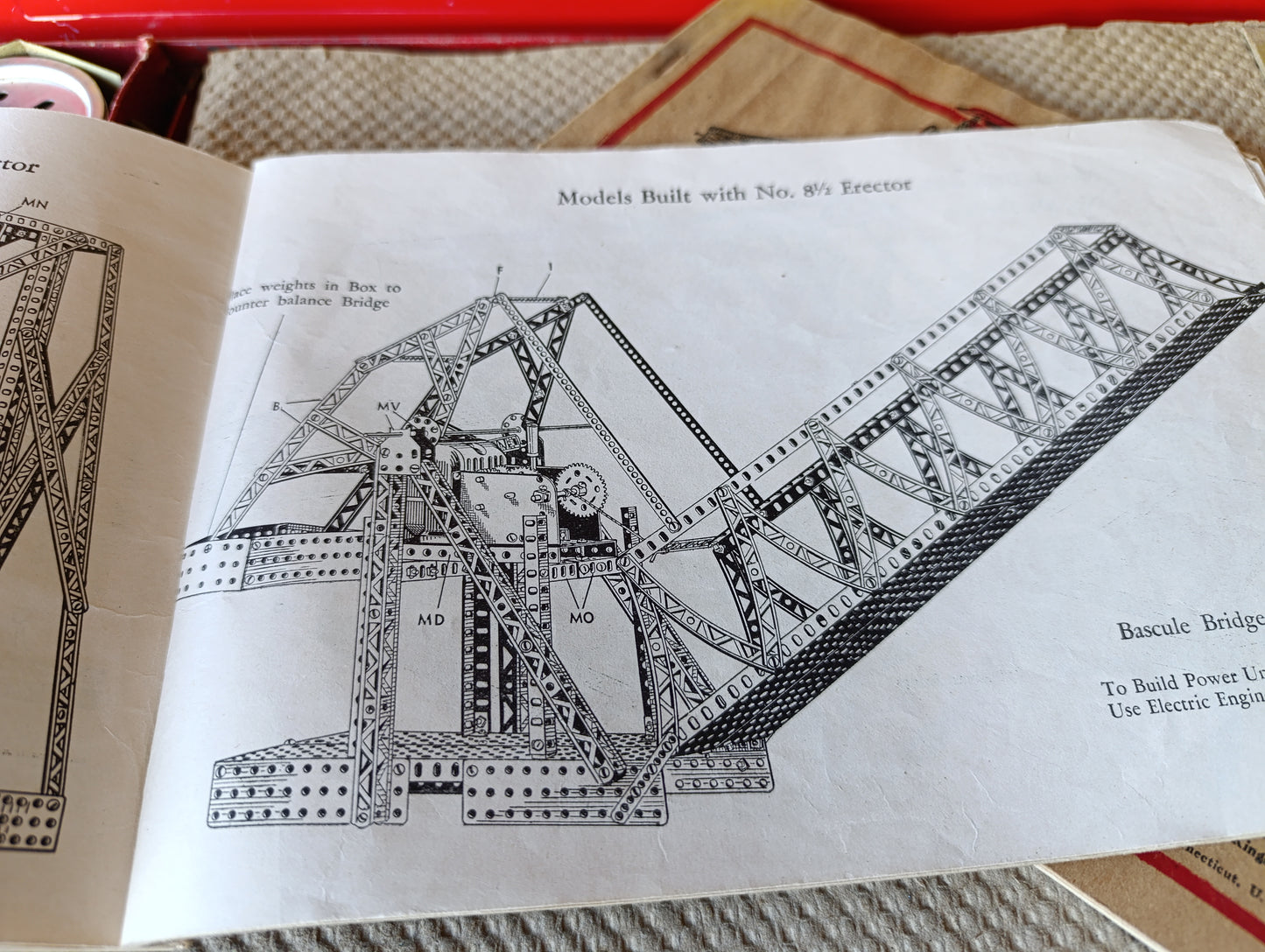 Set de Construcción Vintage Erector No. 8½ “All-Electric” | A.C. Gilbert | Juguete de Ingeniería Clásico
