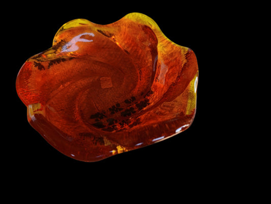 Cenicero de Cristal Fenton Años 50 | “Orange Swirl”