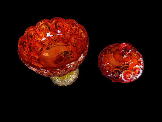 Cenicero de Cristal Fenton Años 50 | “Orange Swirl”