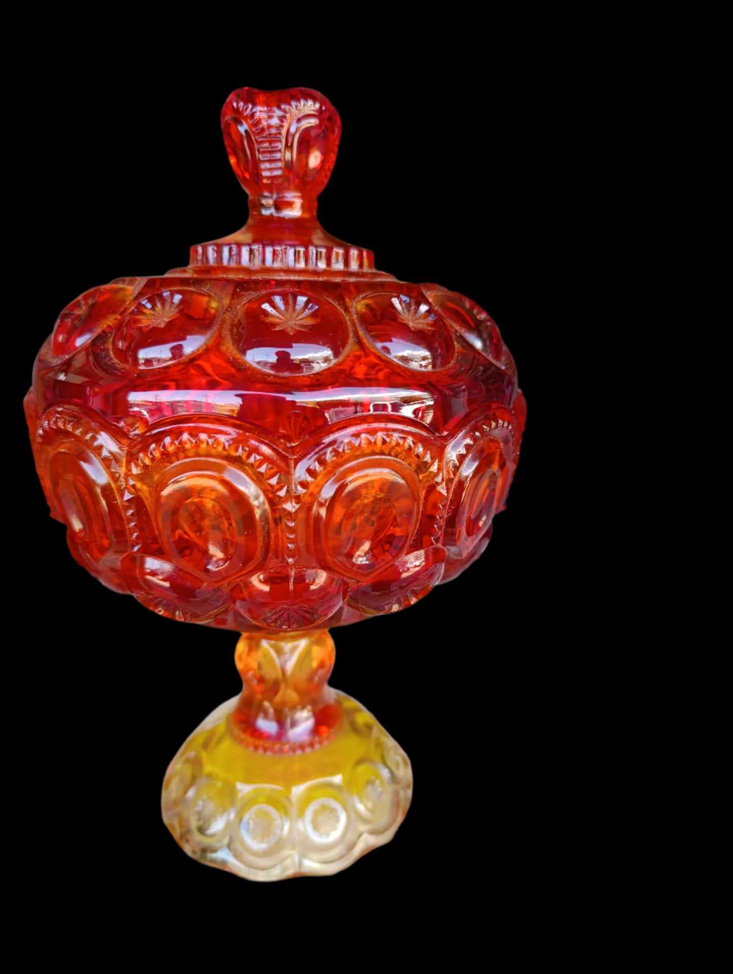 Cenicero de Cristal Fenton Años 50 | “Orange Swirl”