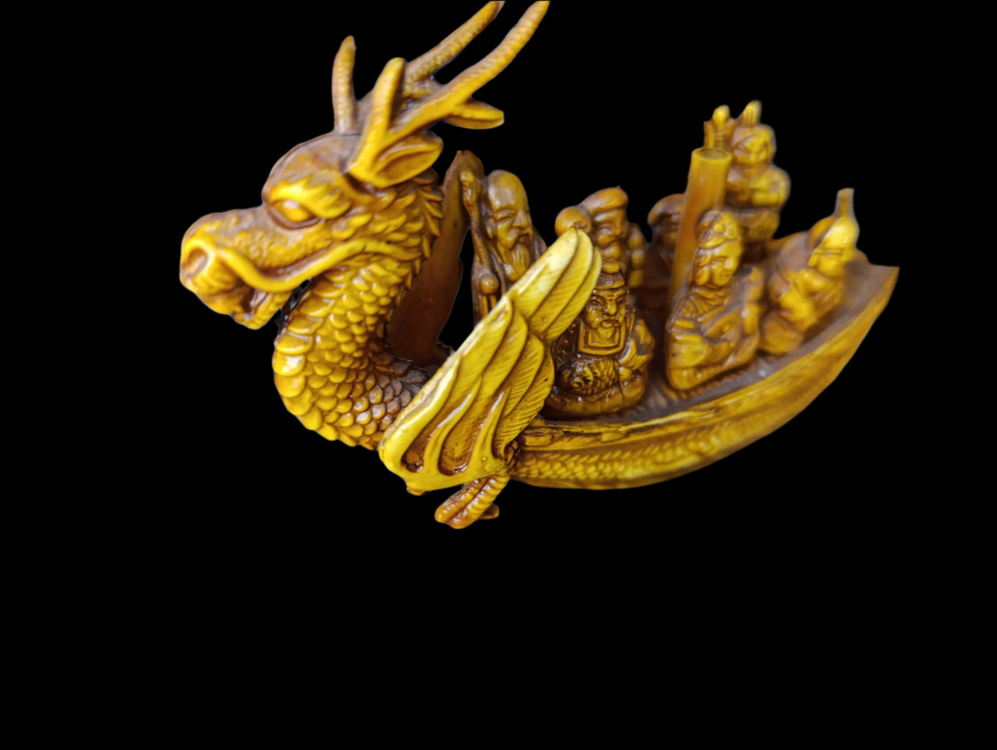 Escultura de Cobre de 5" | Barco Dragón de la Fortuna y Riqueza | Bestia Auspiciosa