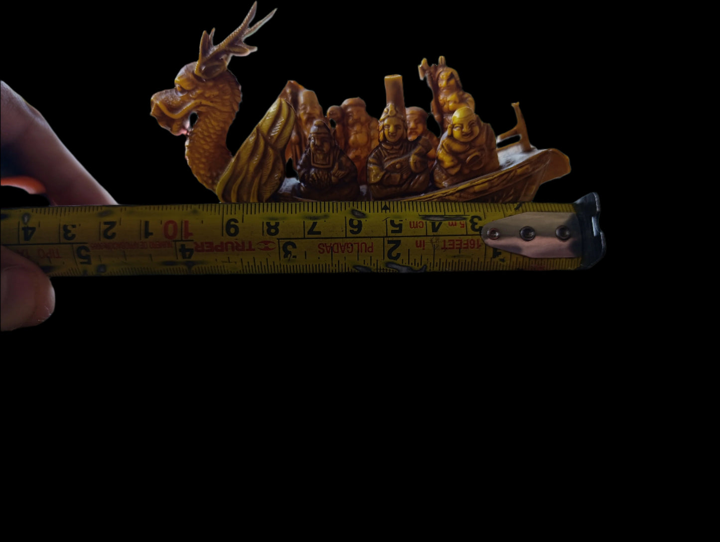 Escultura de Cobre de 5" | Barco Dragón de la Fortuna y Riqueza | Bestia Auspiciosa