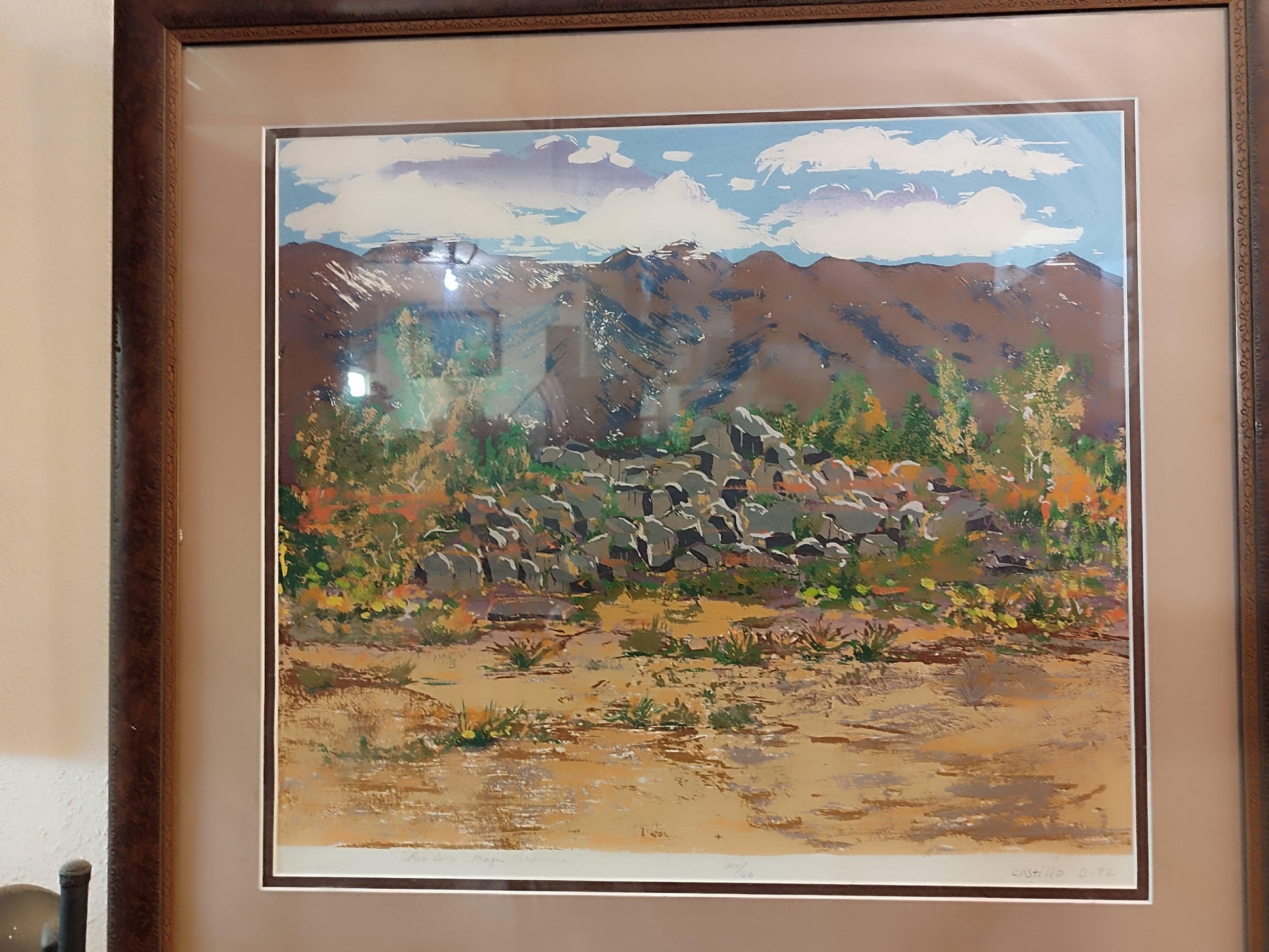 "Pico seco" Litograph By castillo-Painting - Antiques Bazaar Ensenada