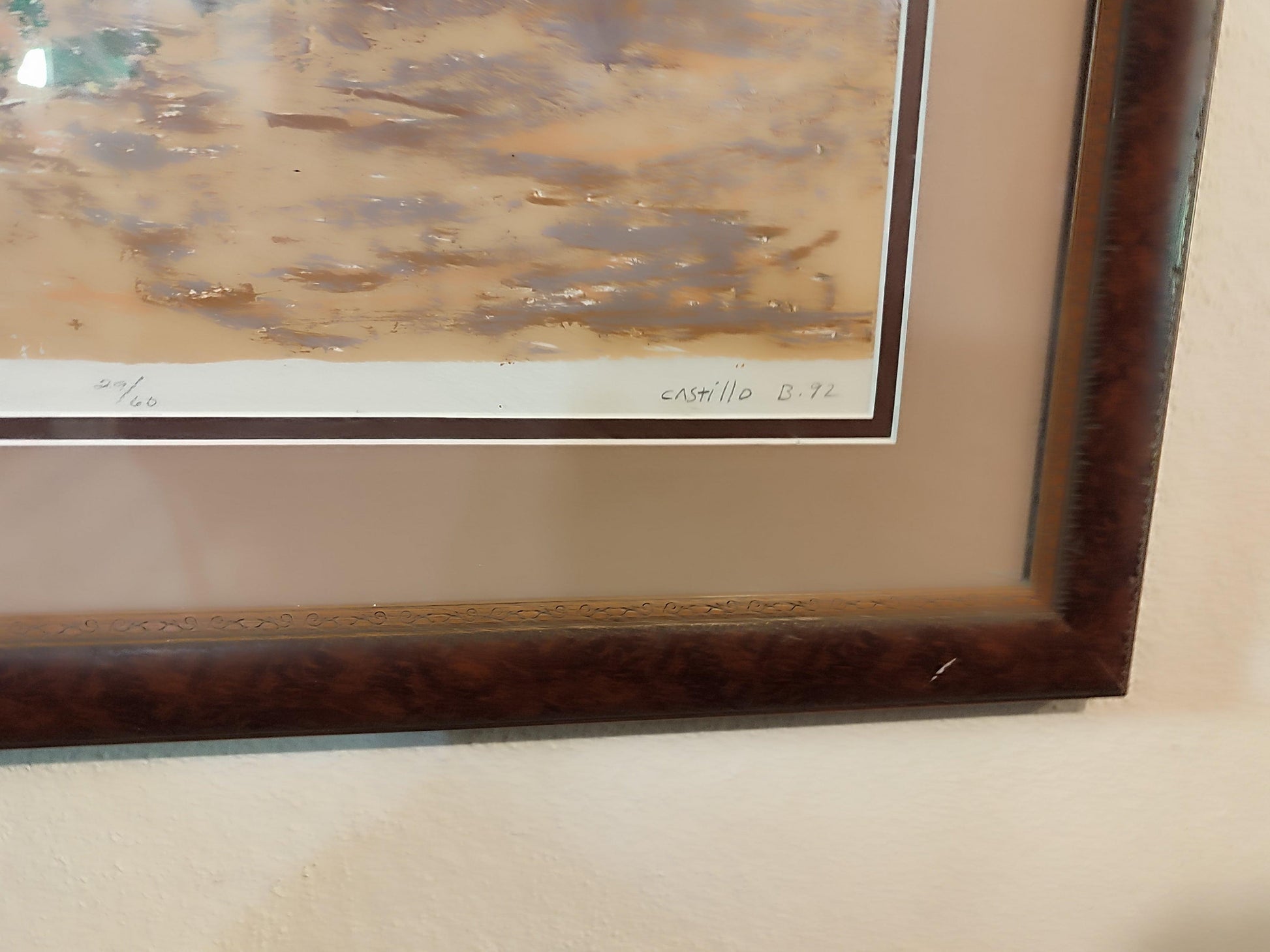 "Pico seco" Litograph By castillo-Painting - Antiques Bazaar Ensenada