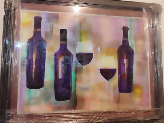 painting depicting wine glasses - Antiques Bazaar Ensenada