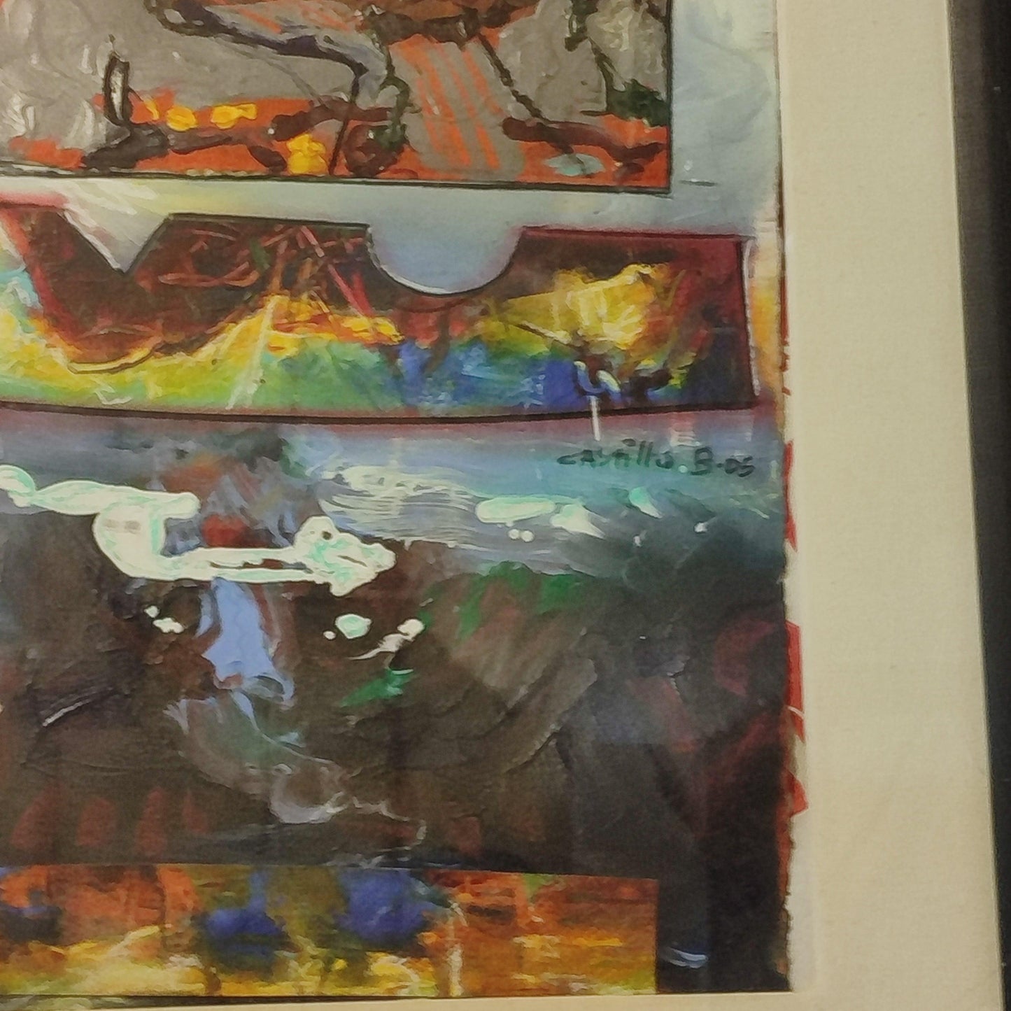 Abstract painting By Castillo - Antiques Bazaar Ensenada