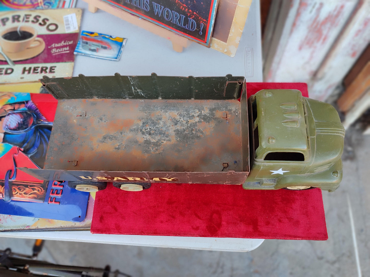 Vintage Marx US Army Truck - Antiques Bazaar Ensenada
