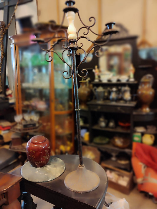 Wrought Iron Hand-Forged Floor Candelabra - Antiques Bazaar Ensenada