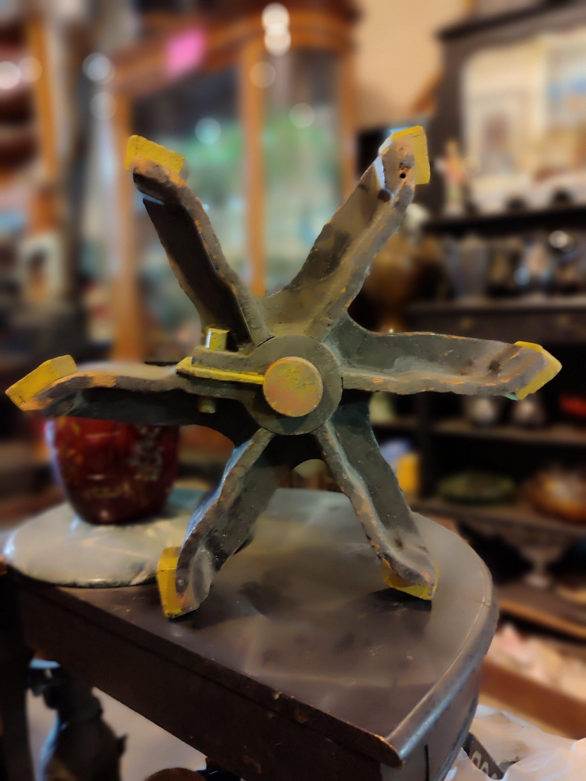 Antique Wood Mill Wheel - Antiques Bazaar Ensenada