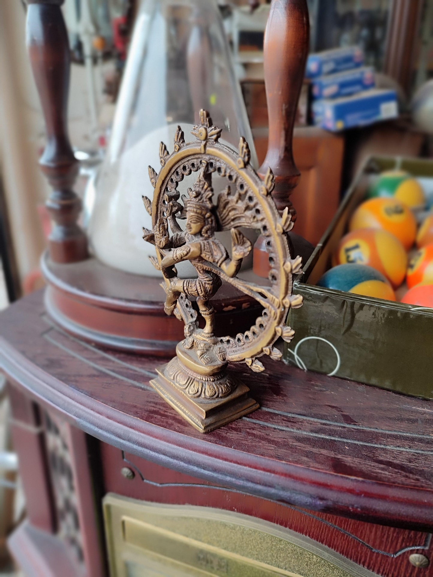 Exotic India Ananda Tandava of Nataraja Brass Sculpture - Antiques Bazaar Ensenada