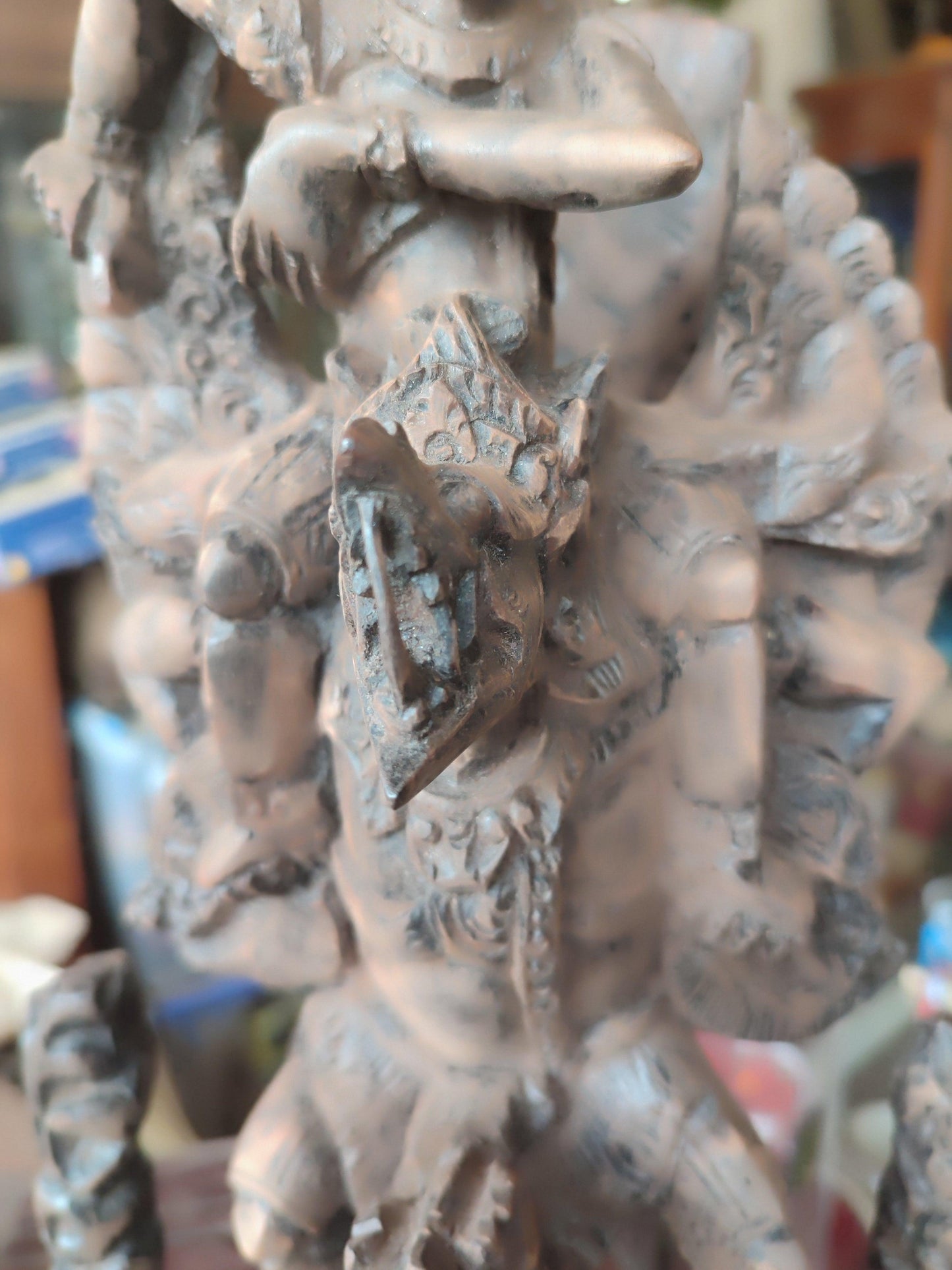 Hanuman and Naga Wooden Sculpture - Antiques Bazaar Ensenada