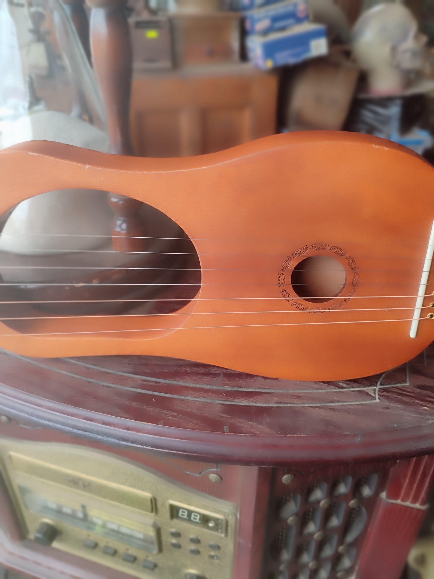 7-string lyre harp - Antiques Bazaar Ensenada