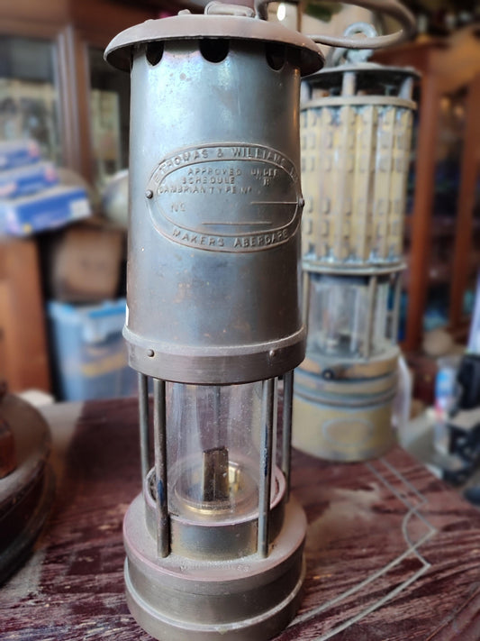 Authentic Brass Miner's Lamp - Antiques Bazaar Ensenada