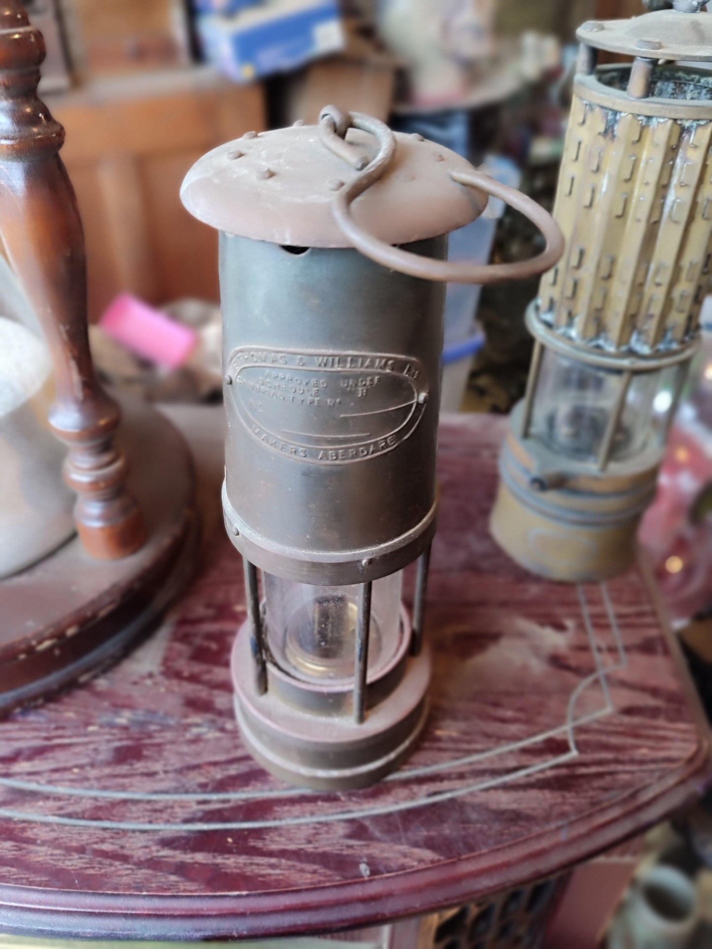 Authentic Brass Miner's Lamp - Antiques Bazaar Ensenada