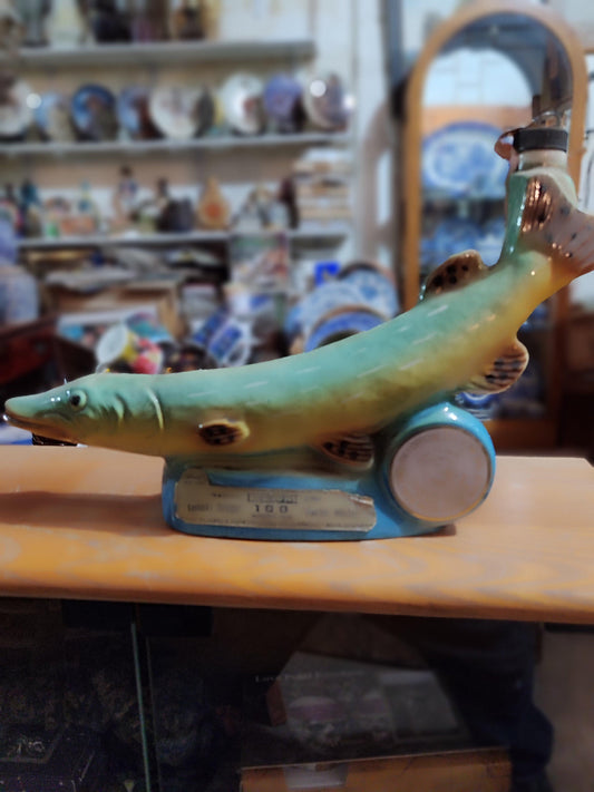 1978 Jim Beam Northern Pike Decanter - Antiques Bazaar Ensenada