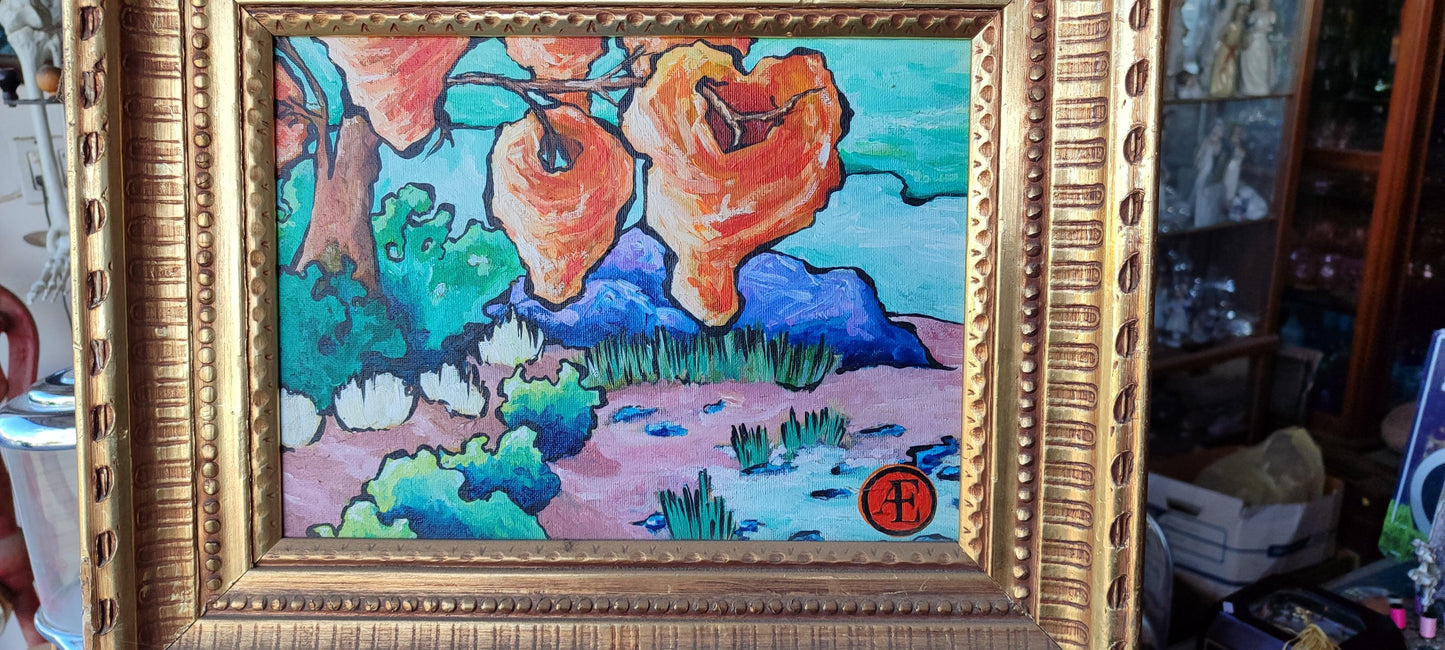 cuadro del artista tijuanense Armando Elizarraras - Antiques Bazaar Ensenada