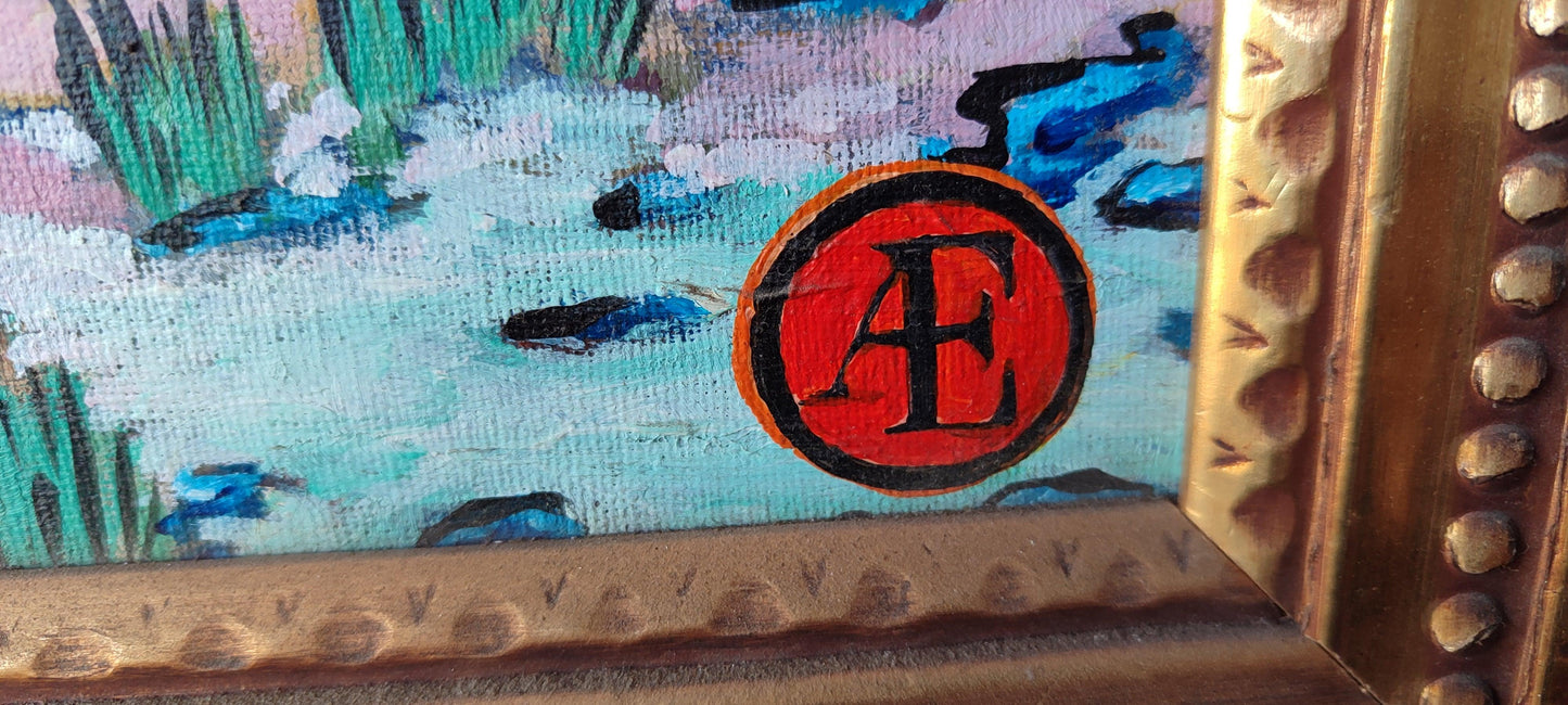 cuadro del artista tijuanense Armando Elizarraras - Antiques Bazaar Ensenada