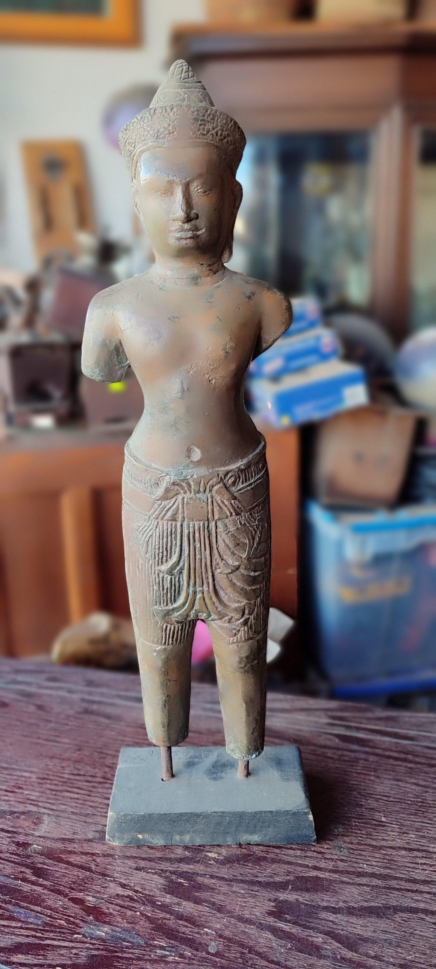 La estatua de Shiva de bronce de estilo jemer - Antiques Bazaar Ensenada