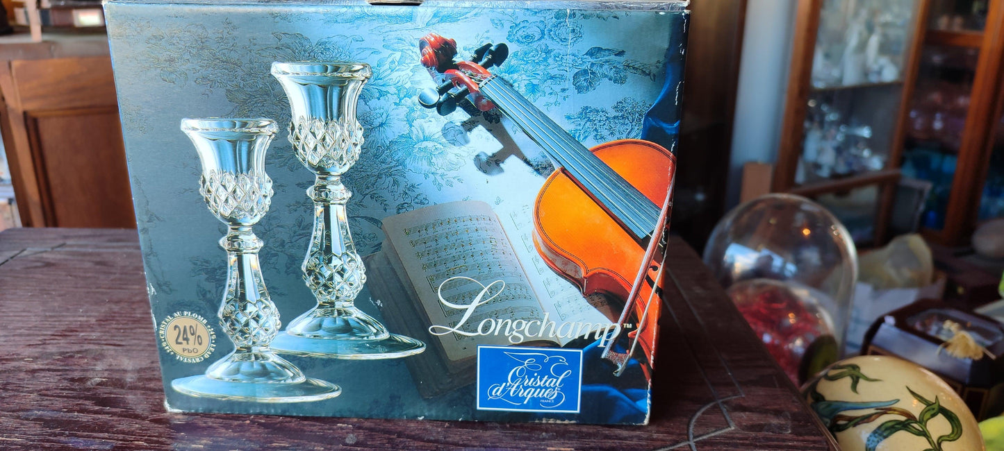 juego de copas de vino Longchamp Cristal d'Arques - Antiques Bazaar Ensenada