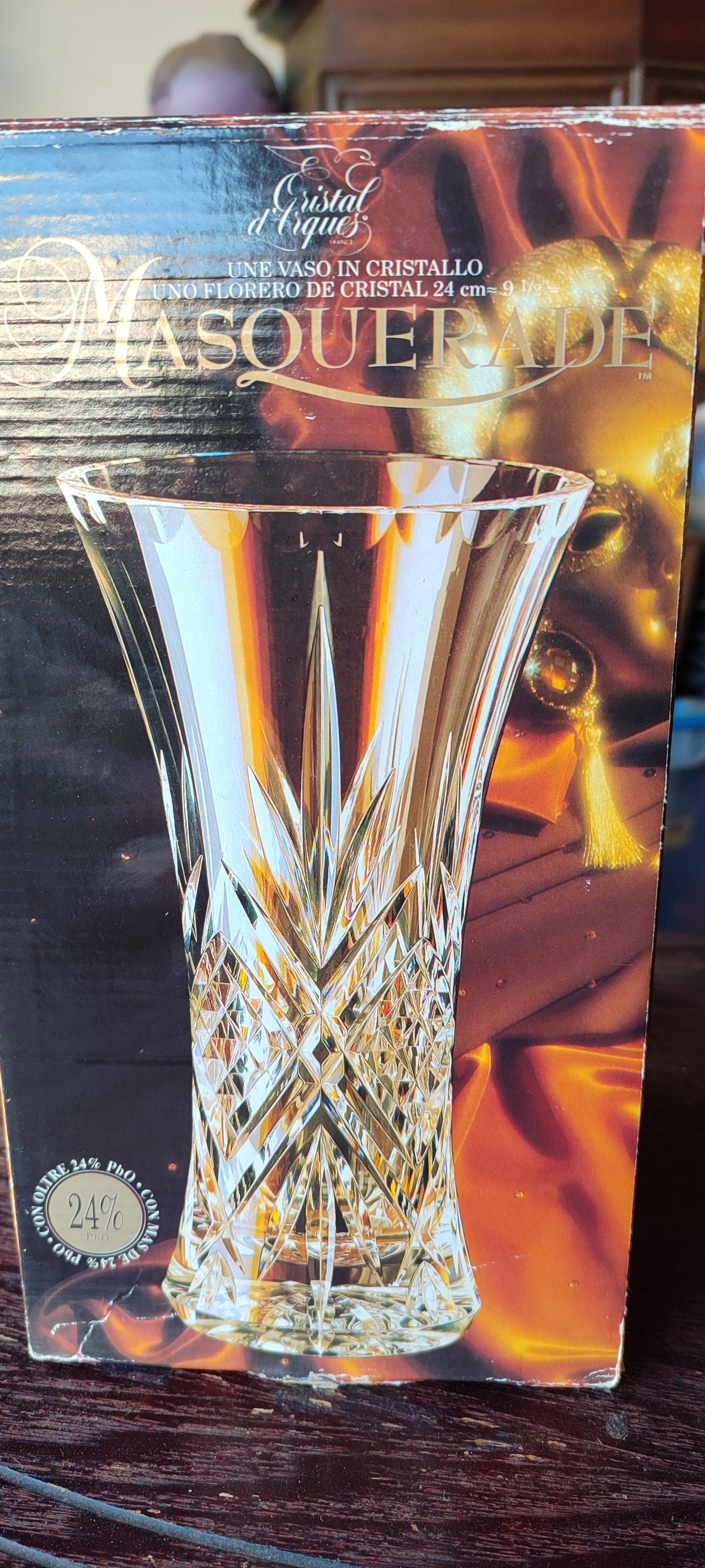 jarra Cristal d'Arques Masquerade - Antiques Bazaar Ensenada