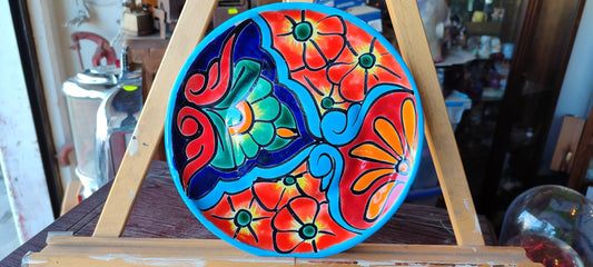Platos decorativos pintados a mano - Antiques Bazaar Ensenada