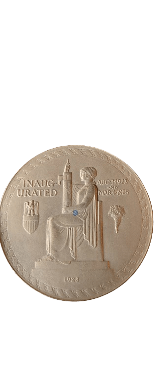 La Medalla Presidencial Calvin Coolidge de la Casa de la Moneda de los Estados Unidos - Antiques Bazaar Ensenada