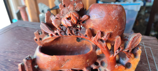 escultura tallada en piedra de jabón - Antiques Bazaar Ensenada