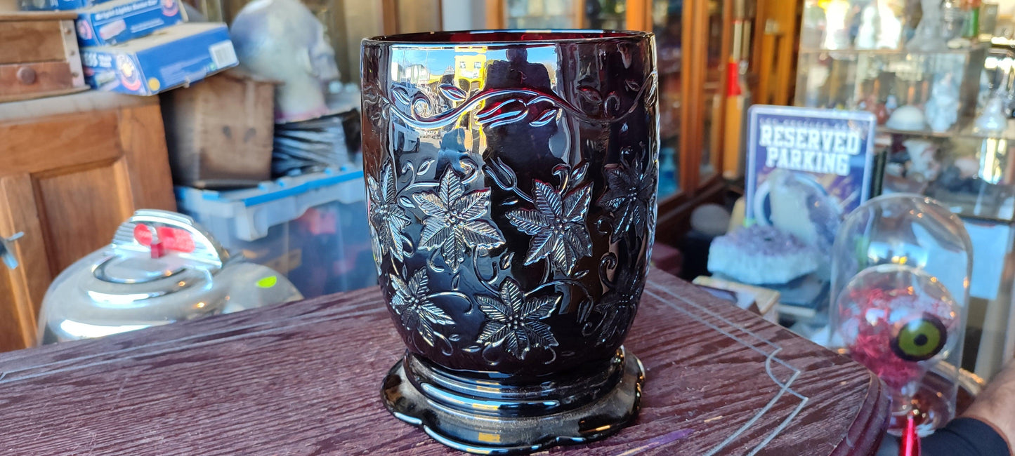 Vaso de Vidrio Rubi Rojo - Antiques Bazaar Ensenada