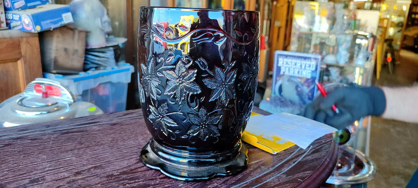 Vaso de Vidrio Rubi Rojo - Antiques Bazaar Ensenada