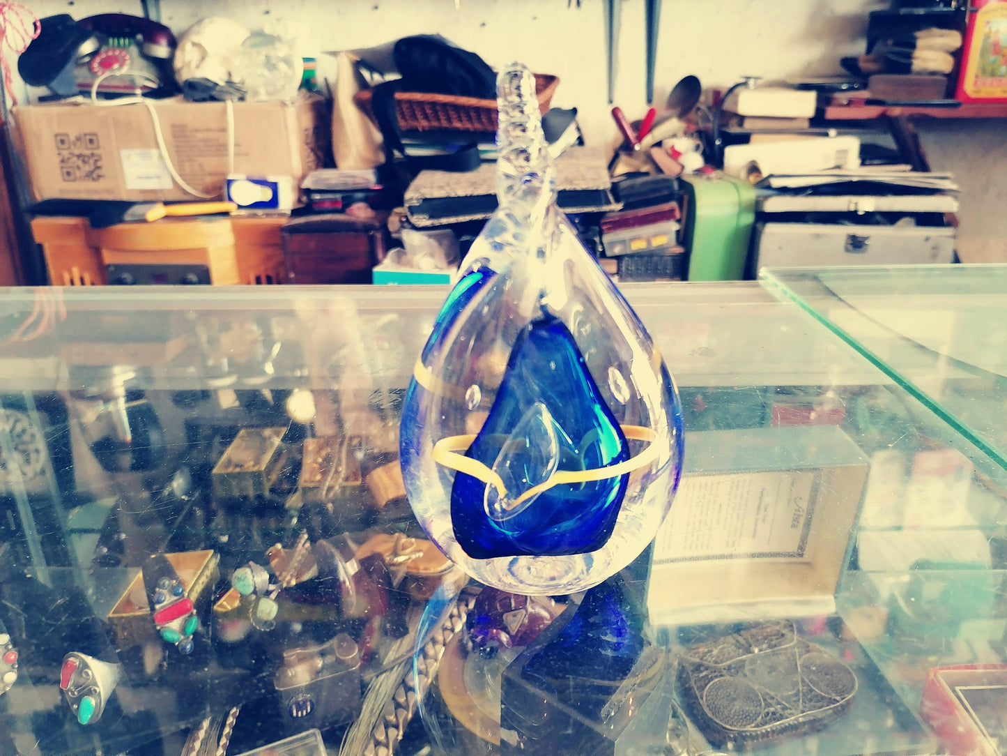 Lagrima de Vidrio Soplado Por Jablonski - Antiques Bazaar Ensenada