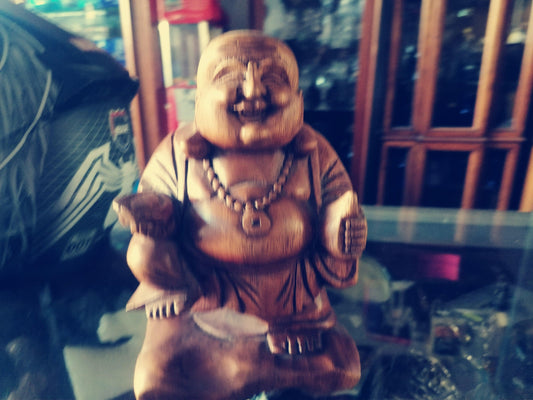 Buddai de Madera Para Escritorio - Antiques Bazaar Ensenada