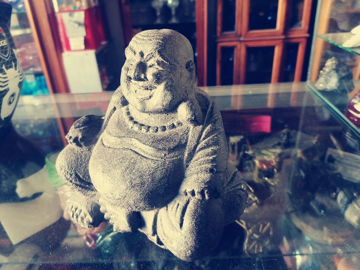 Buddai de Piedra Para Escritorio - Antiques Bazaar Ensenada