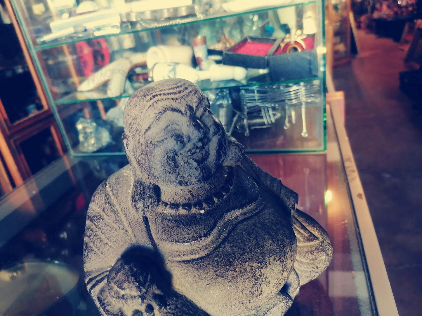 Buddai de Piedra Para Escritorio - Antiques Bazaar Ensenada