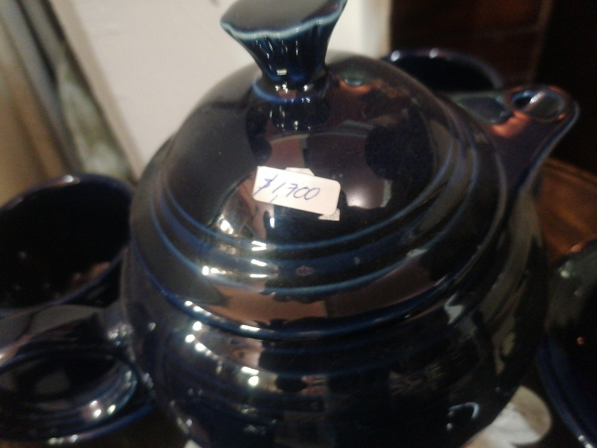 Vintage Fiesta Cobalt Tea Set - Antiques Bazaar Ensenada