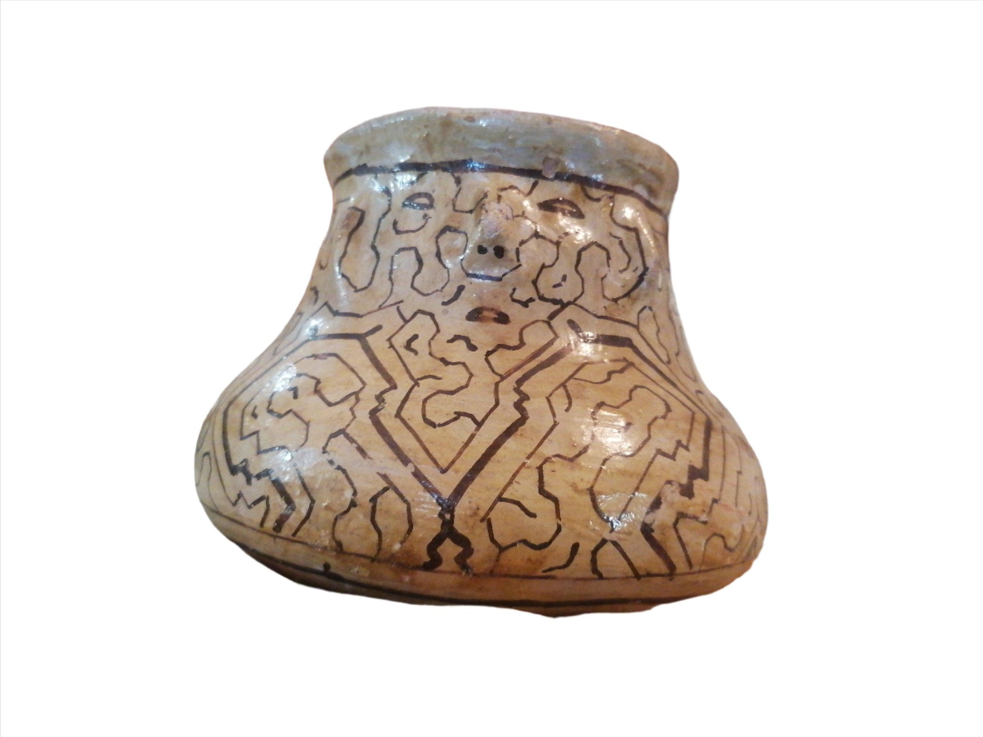 Vasija Joni Chombo del pueblo shipibo-konibo - Antiques Bazaar Ensenada