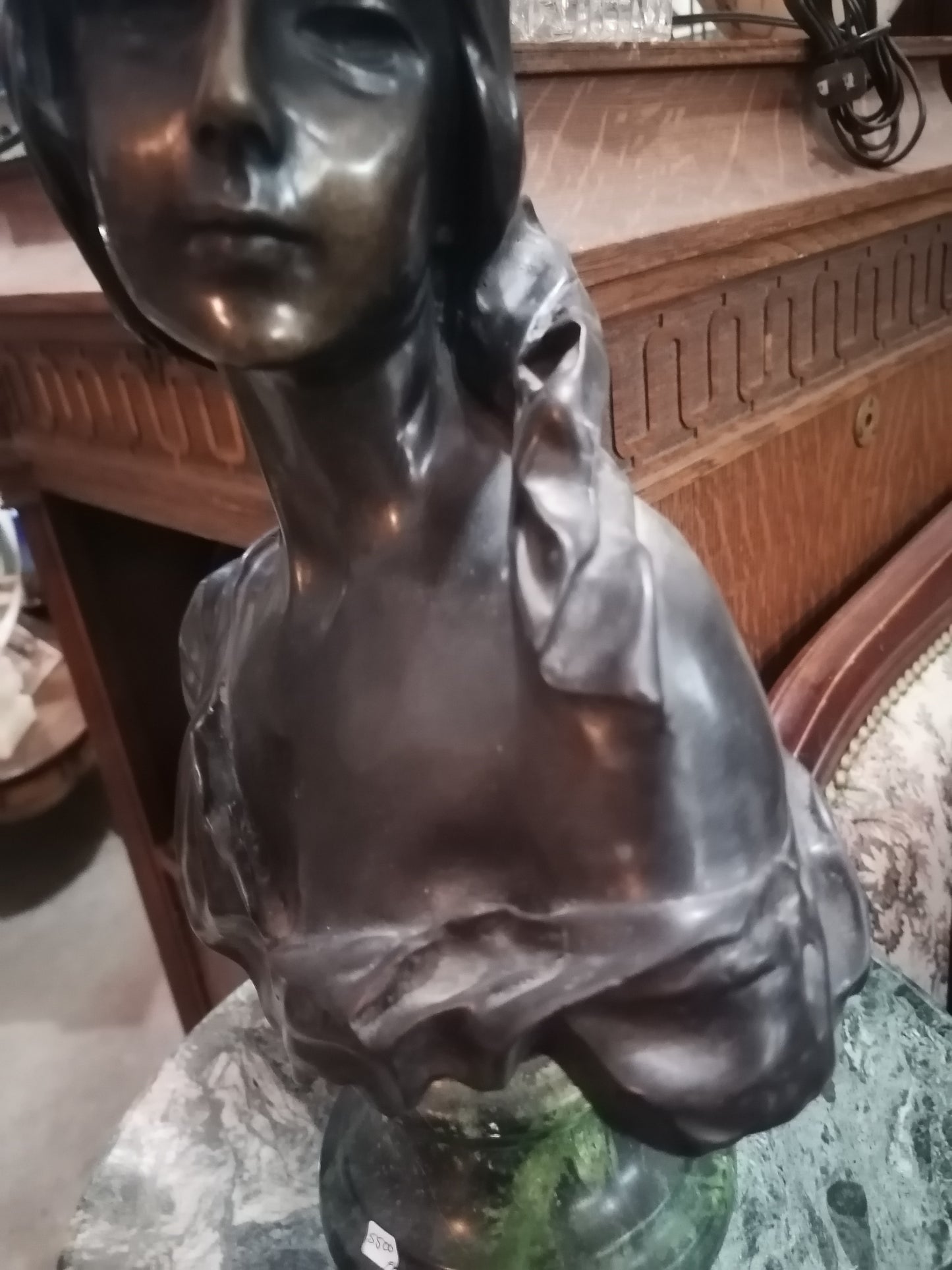 Busto de bronze del escultor De Mott. - Antiques Bazaar Ensenada