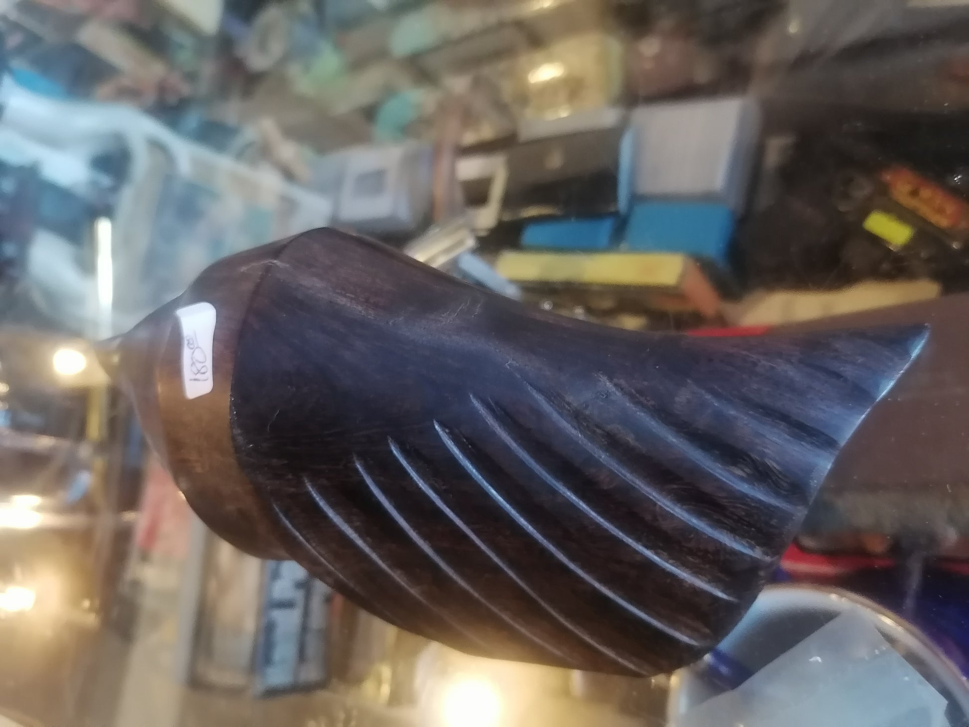 Escultura de concha marina de madera - Antiques Bazaar Ensenada