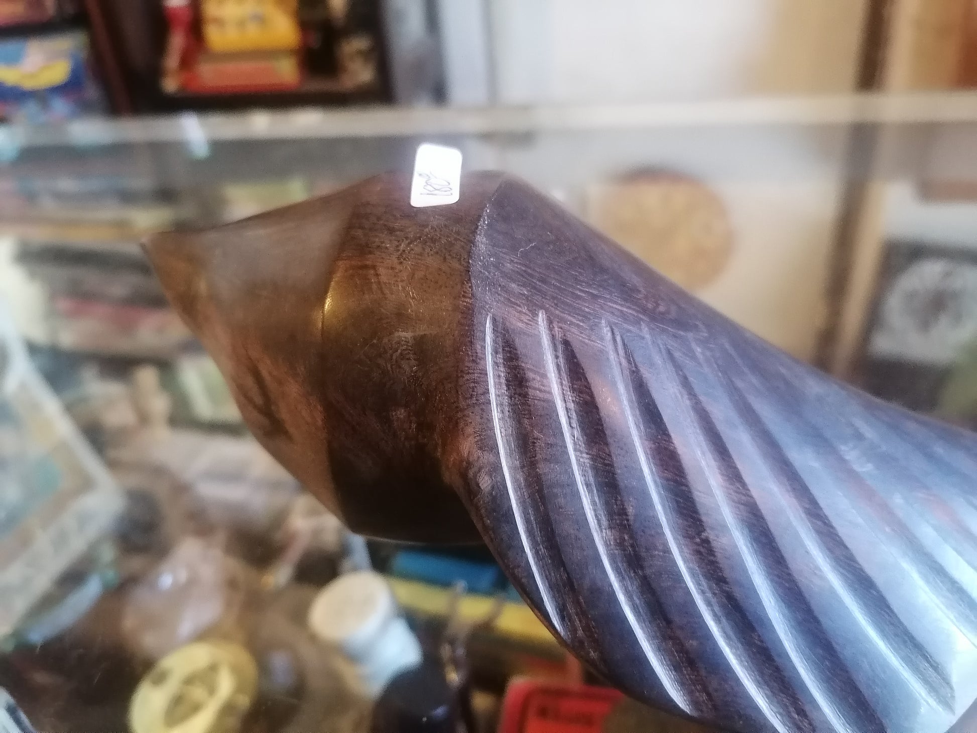 Escultura de concha marina de madera - Antiques Bazaar Ensenada