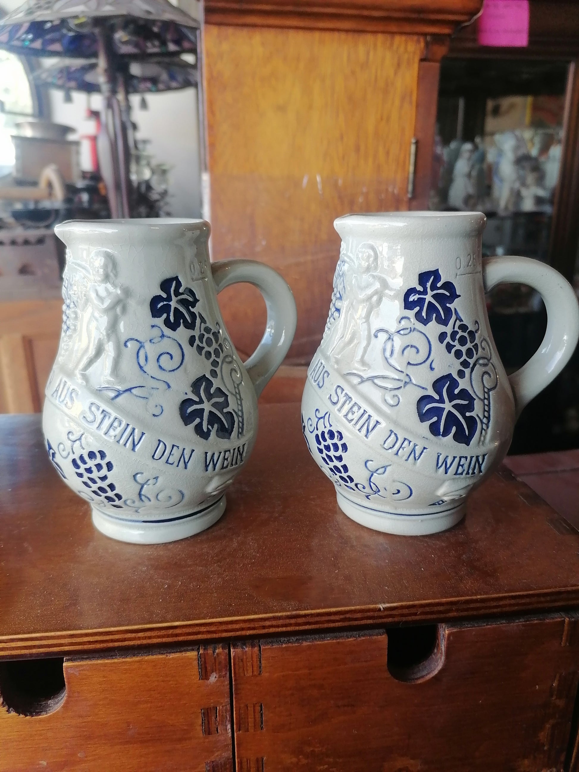 Jarras De Gres Alemana Vintage - Antiques Bazaar Ensenada